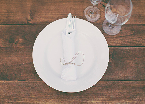 Backyard Utah Wedding Place Setting
