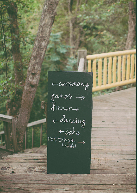 Backyard Utah Wedding Chalkboard Signage