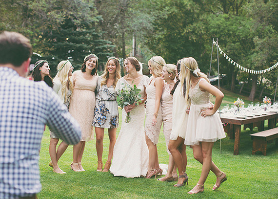 Backyard Utah Wedding Bridesmaids