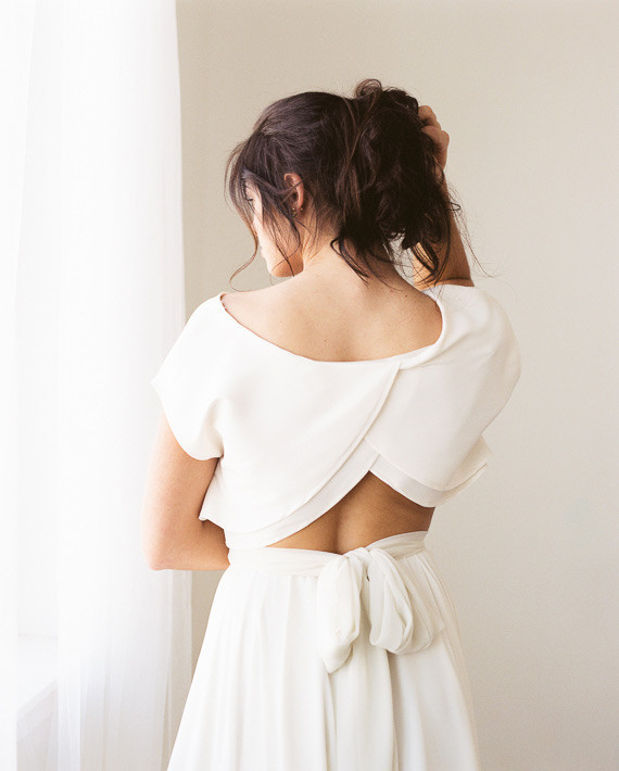 Two piece wedding dress