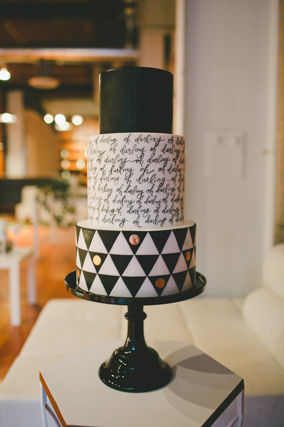 Black and White Wedding Cake