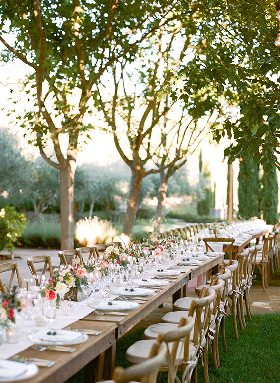 Romantic Outdoor Napa Wedding Tablescape