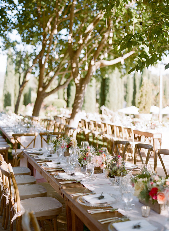 Romantic Outdoor Napa Wedding Tablescape