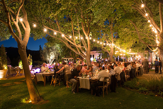 Romantic Outdoor Napa Wedding Reception