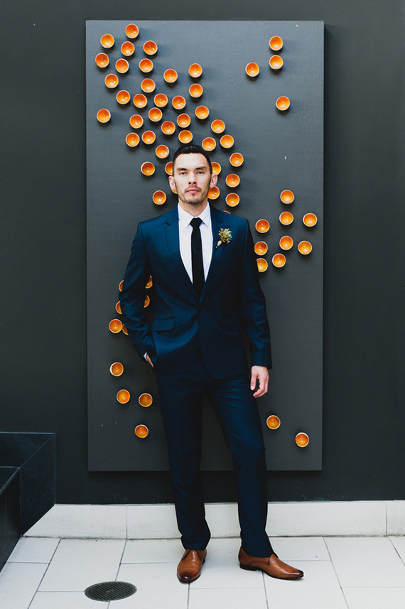 SmoggeeShoppe Wedding Groom in dark blue suit