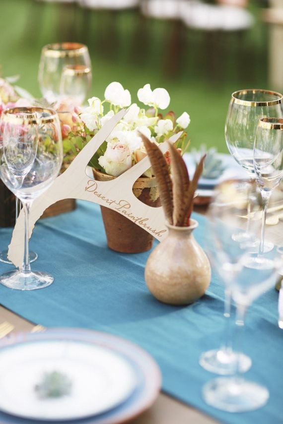 Modern Bohemian Southwestern Wedding Table Decor Inspiration