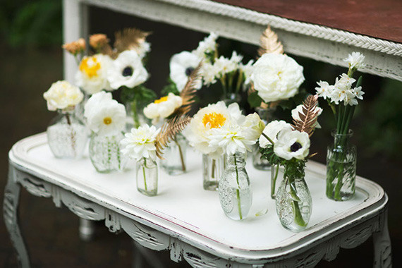 White floral decor