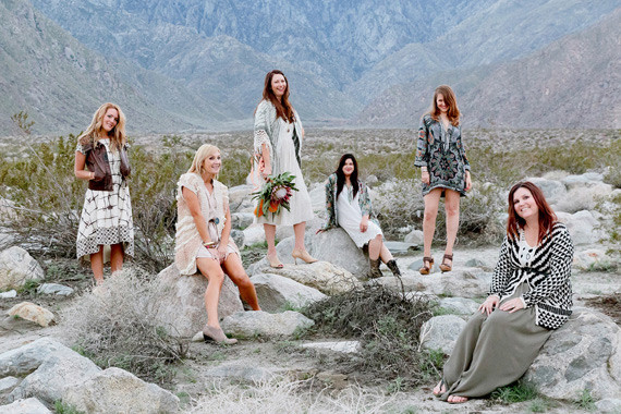 Bridesmaids in the desert