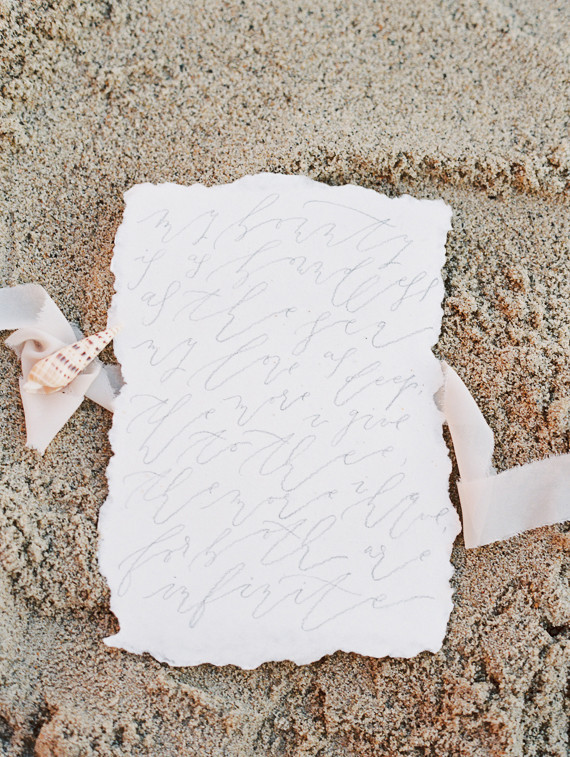 Romantic Coastal Calligraphy