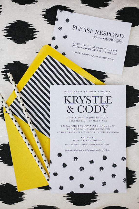 Kate Spade Inspired Wedding Invitations