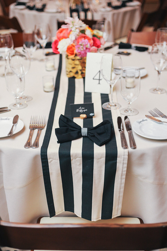 Kate Spade Inspired Wedding Place Setting