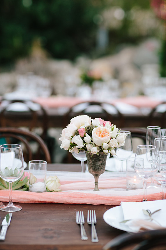 Intimate Desert Chic Palm Springs Wedding Florals