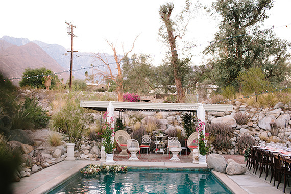 Intimate Desert Chic Palm Springs Wedding Reception
