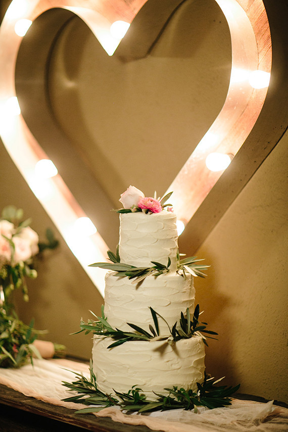 Intimate Desert Chic Palm Springs Wedding Cake