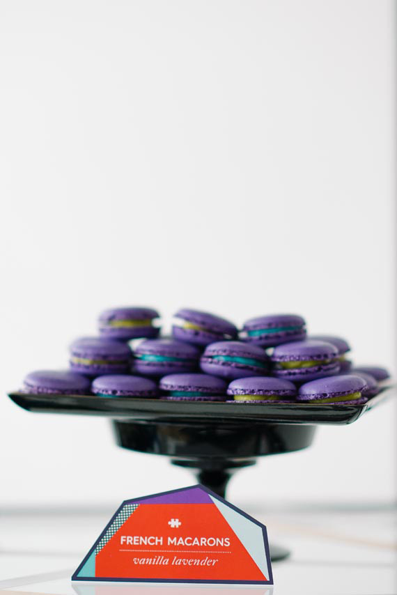 DVF Bridesmaid Party Inspiration Purple Macarons Inspiration