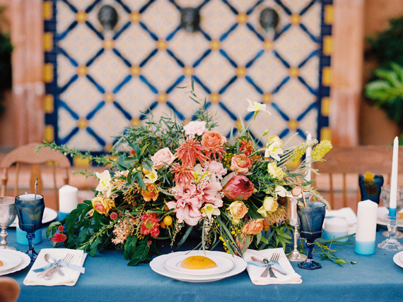 Romantic Mediterranean Wedding Inspiration Tablescape
