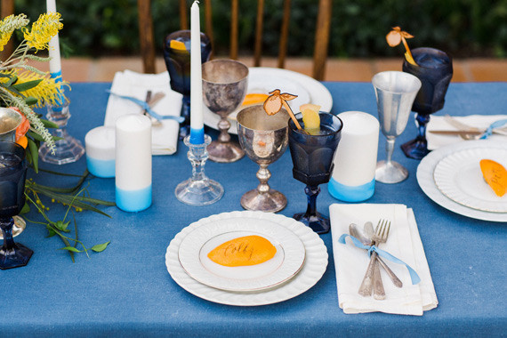 Romantic Mediterranean Wedding Inspiration Place Setting