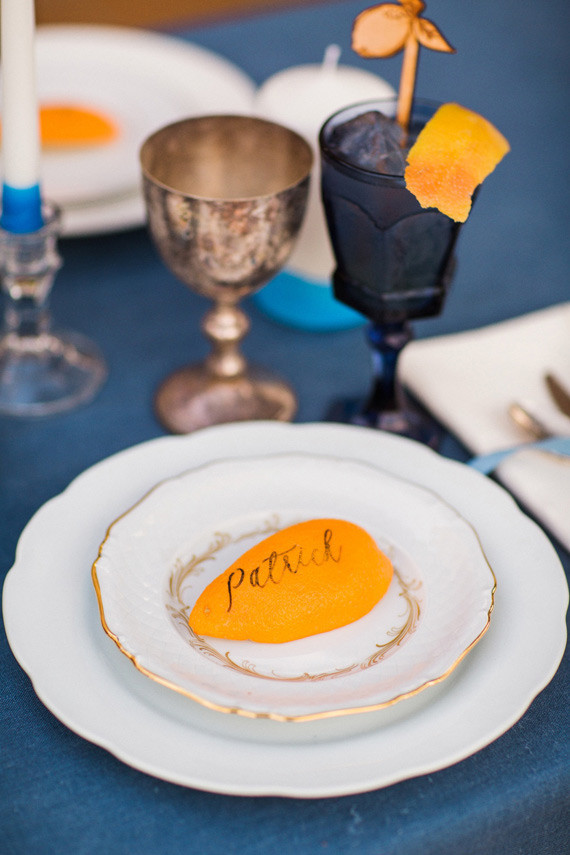 Romantic Mediterranean Wedding Inspiration Place Setting