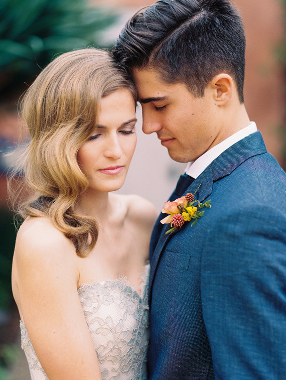 Romantic Mediterranean Wedding Portrait