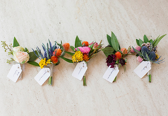 Colorful Boutonnieres Inspiration