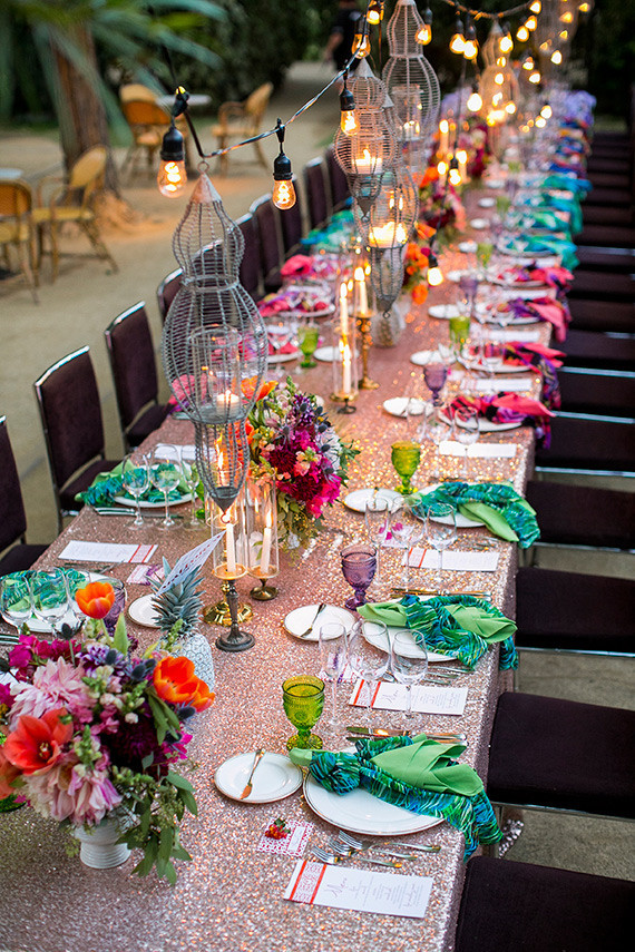 Parker Palm Springs Colorful Wedding Tablescape