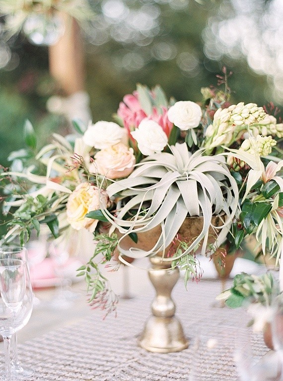 Copper & Coral Wedding Florals