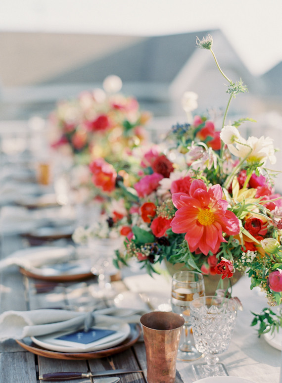 Colorful intimate dinner party