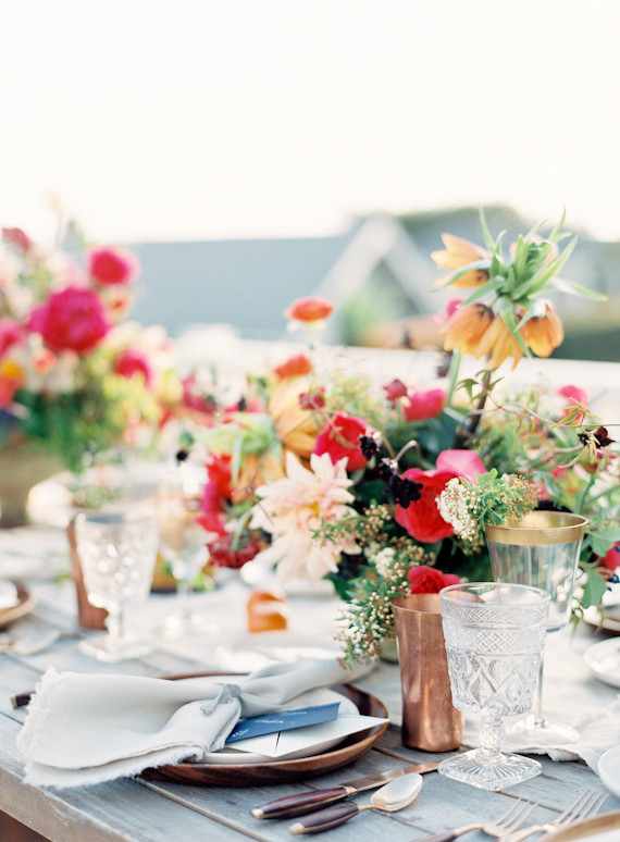 Colorful intimate dinner party