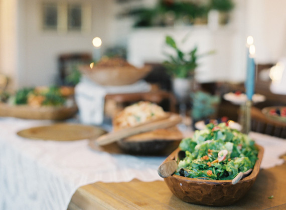 Colorful intimate dinner party