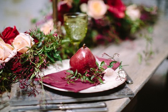 Pomegranate place setting