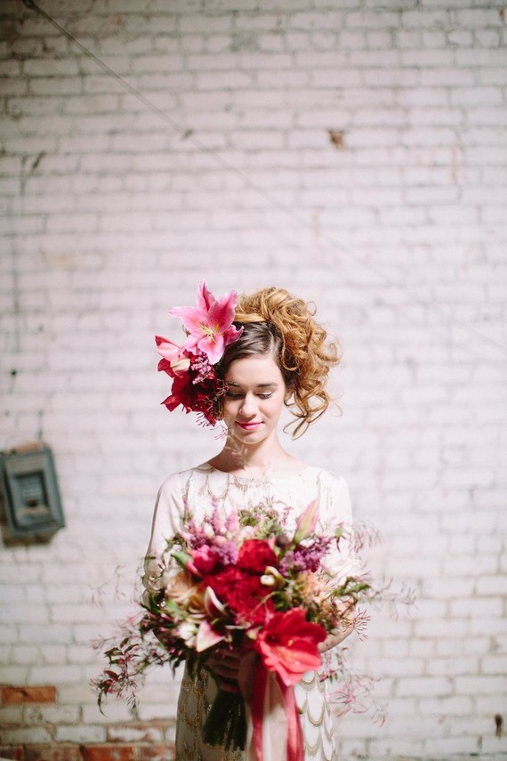 Berry and marsala bouquet