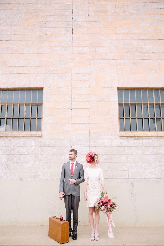 Industrial berry & marsala wedding inspiration Inspiration
