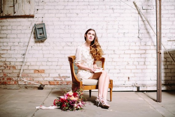 Industrial berry & marsala wedding inspiration Inspiration