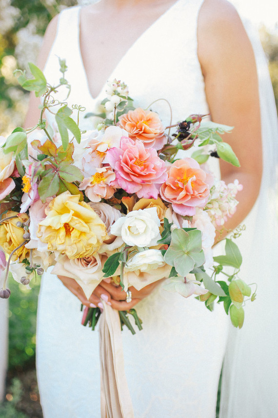 Pastel bridal bouquet
