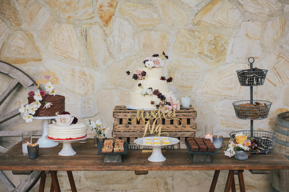 Rustic dessert table