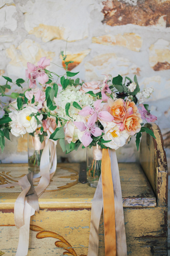 Pastel bridal bouquet