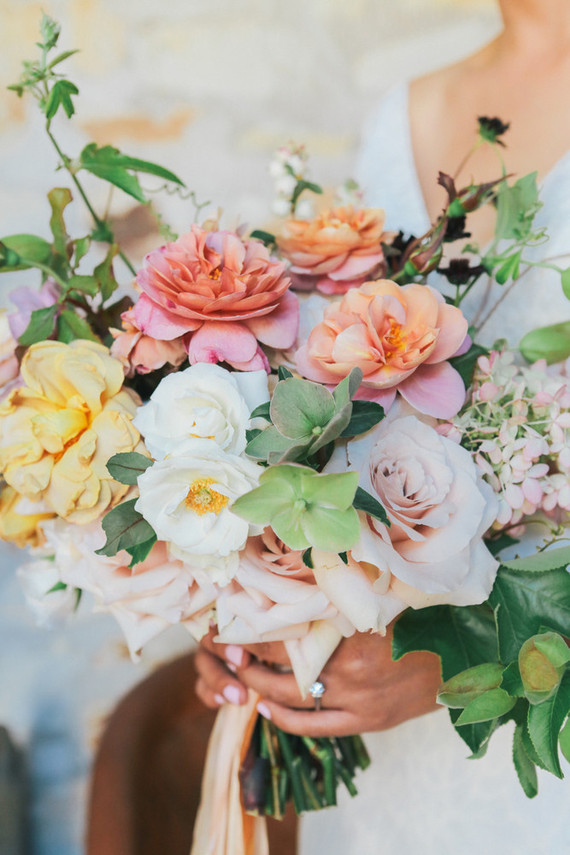 Pastel bridal bouquet
