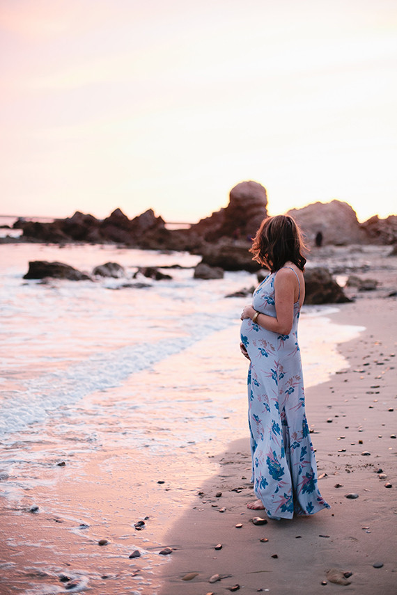 Beach maternity photos by Megan Welker