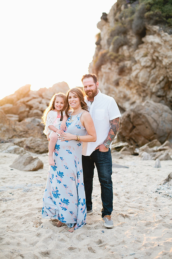 Beach maternity photos by Megan Welker