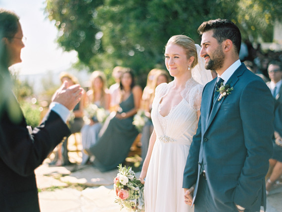 Outdoor California wedding ceremony