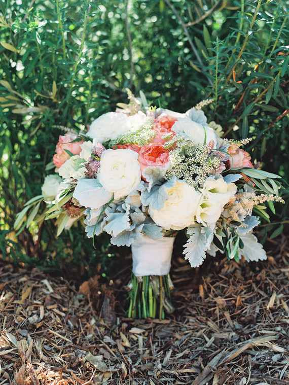 White peony bouquet