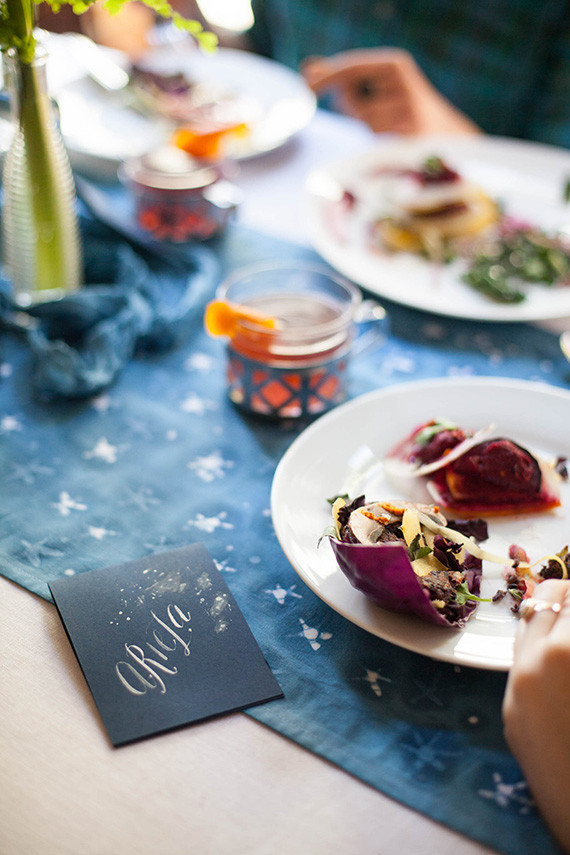 Dinner plate with food