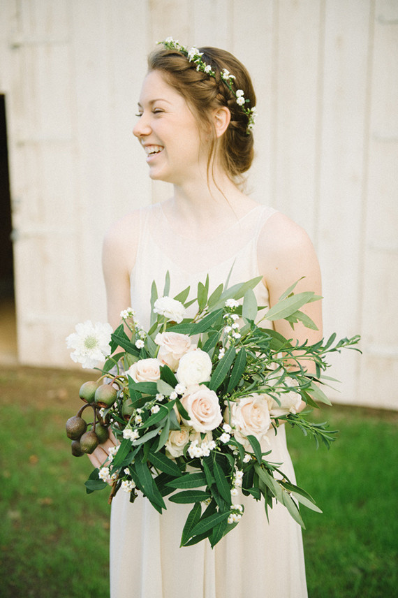 Blush garden rose bouquet