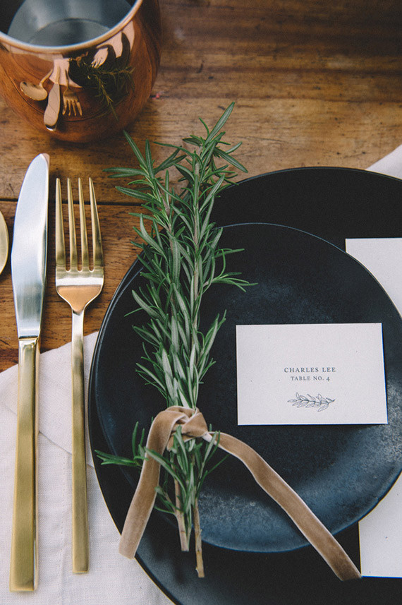 Black and white place setting Inspiration