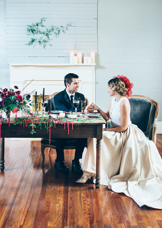 Jewel toned tablescape