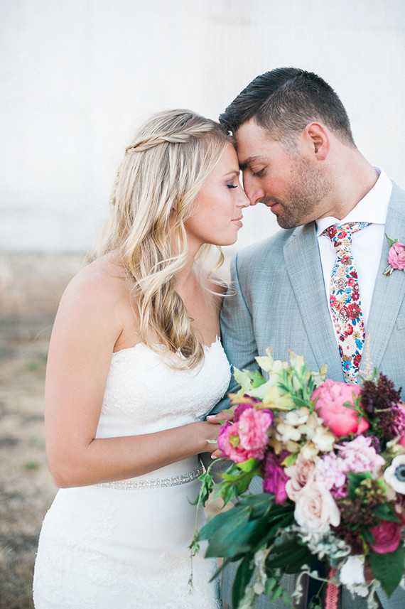 Outdoor wedding portrait