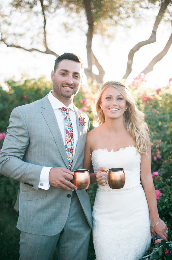 Outdoor wedding portrait