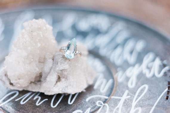 Blue diamond ring