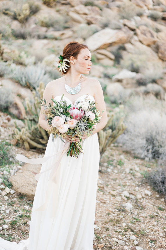 Desert bridal portrait