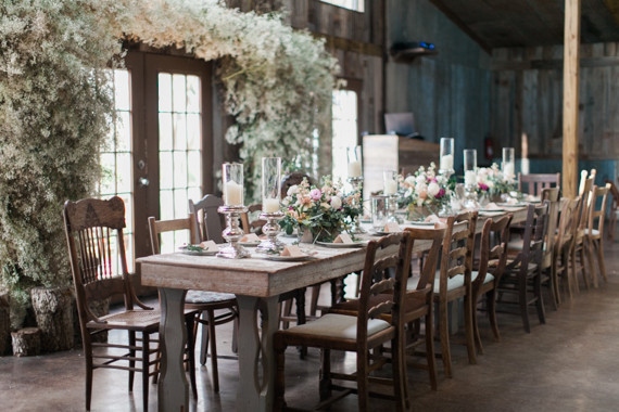 Rustic barn tablescape